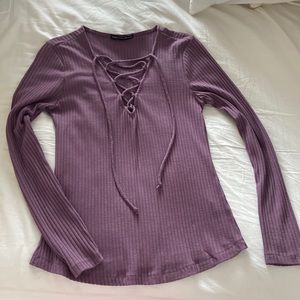 Purple long sleeve shirt from Harlowe and Graham